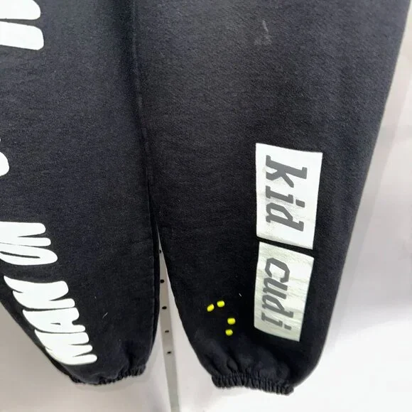CPFM Kid Cudi MOTM3 Merch Puff Print Sweatpants Size Small Mens Unisex Black